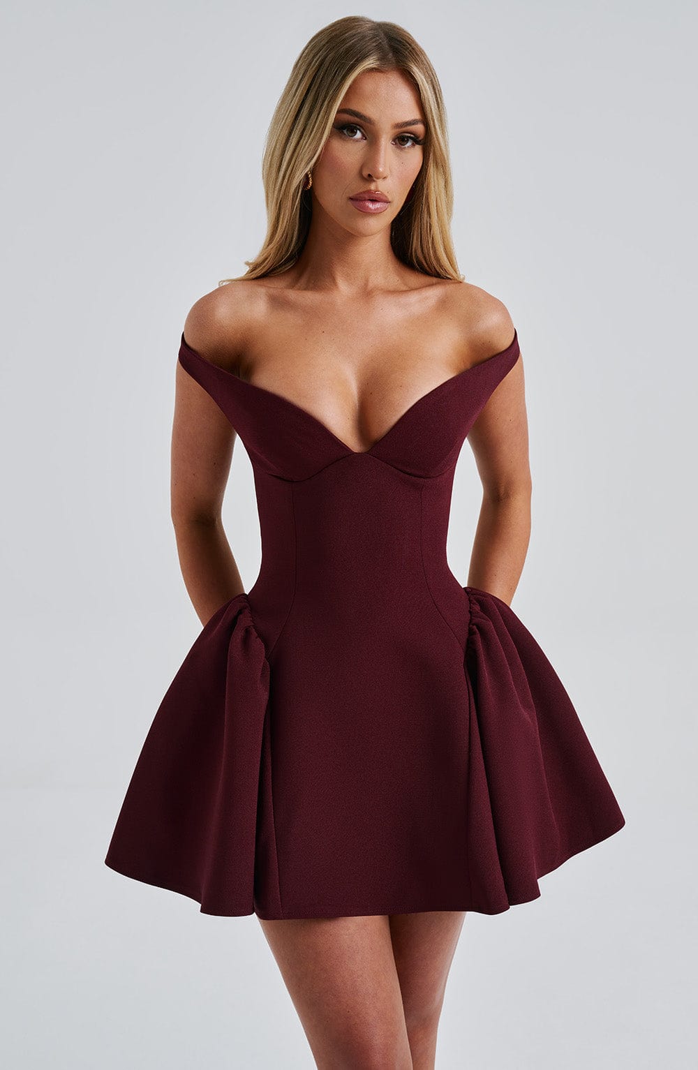 Marla Mini Dress - Cherry Lacquer