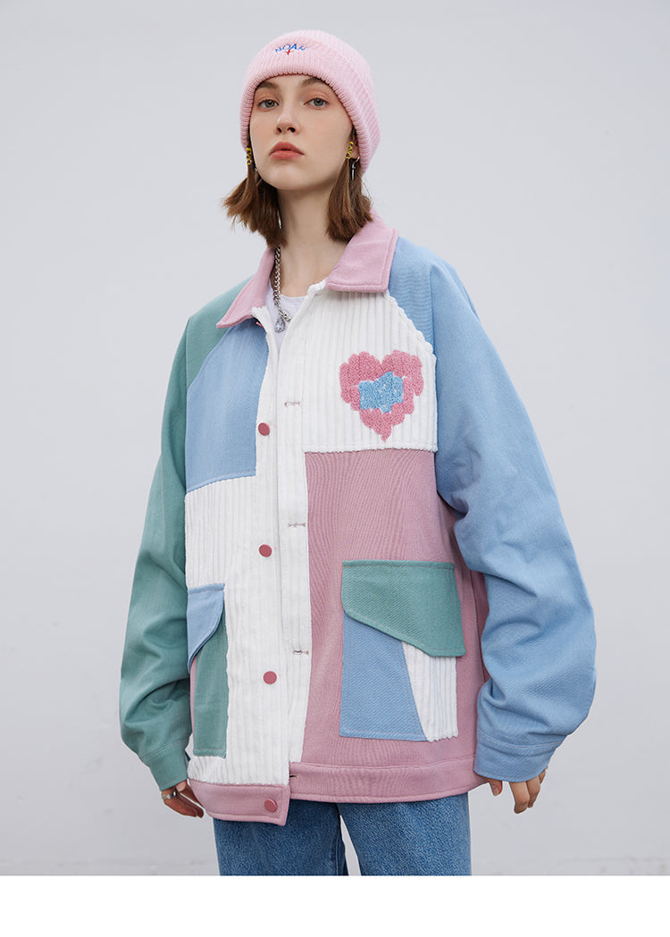 Patchwork Heart Ceket