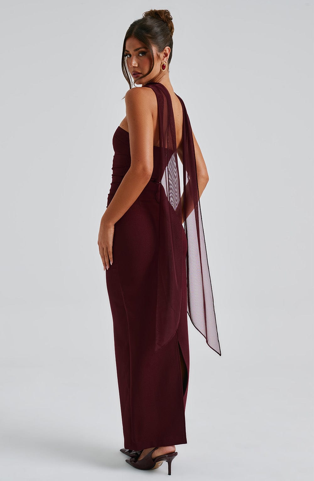 Yulia Maxi Dress - Cherry Lacquer